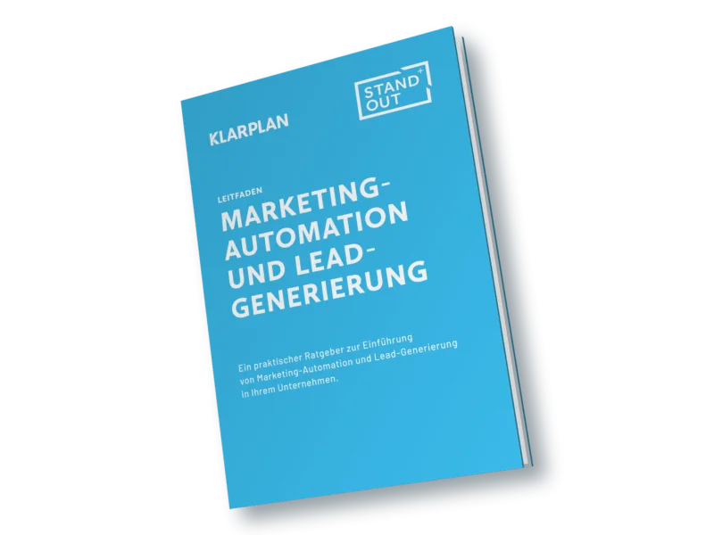 Cover des E-Books „Marketing Automation und Lead-Generierung“ der Marketing Agentur Standout GmbH